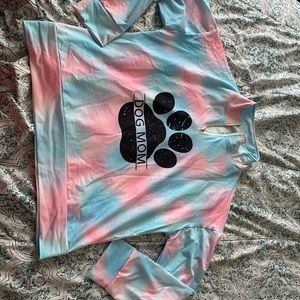 Cute dog mom quarter zip hoodie!